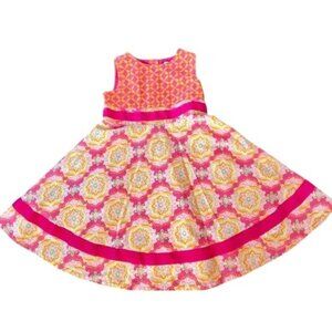 Lilly Wicket Sleeveless Toddler Dress 3T Pink Geometric & Mandala Patterns